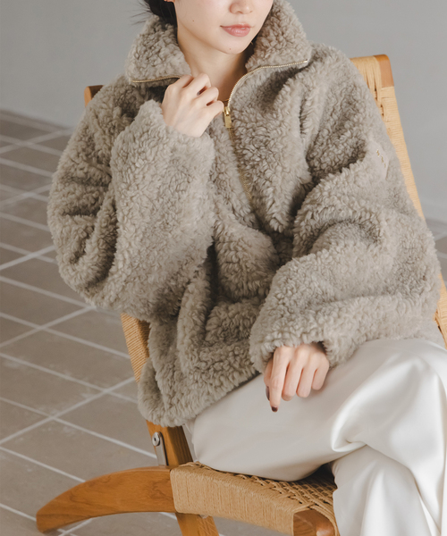 25年モデル✨未使用級 TATRAS LUELA ボアブルゾン ライトグレー TATRAS（タトラス） ブルゾン アウター ボア 「追加・別注カラー＆新色