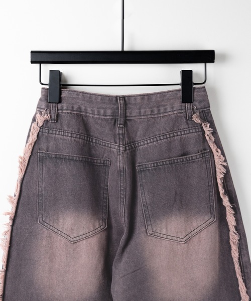 「me+em select」 デニムパンツ MEDIUM ブラック レディース_画像5