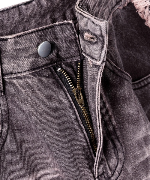「me+em select」 デニムパンツ MEDIUM ブラック レディース_画像7