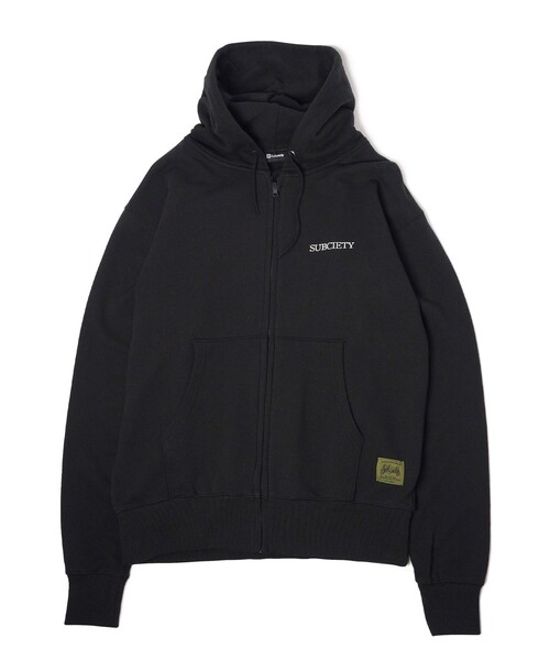 「Subciety」 ジップアップパーカー - グレー メンズ_画像3