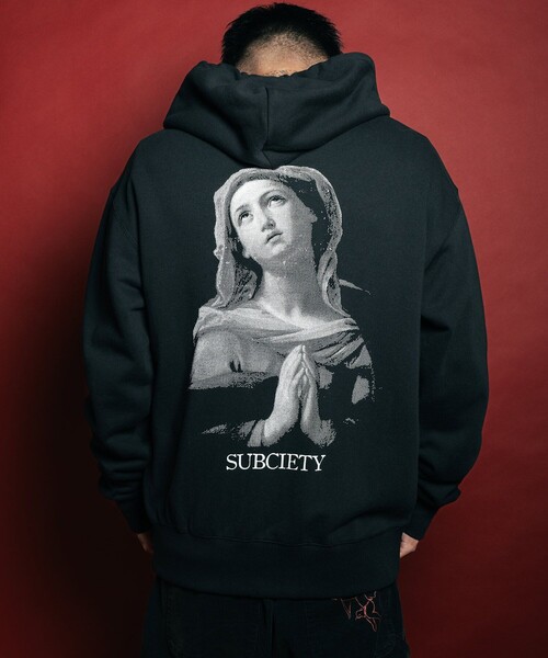 「Subciety」 ジップアップパーカー - グレー メンズ_画像4