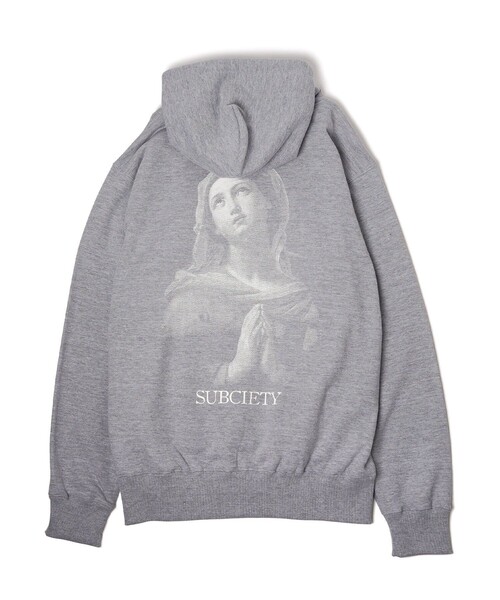 「Subciety」 ジップアップパーカー - グレー メンズ_画像6