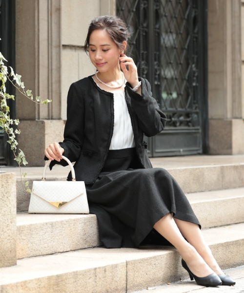 現金特価 セットアップ Port ポート セットアップ スーツ ジャケット ワンピース 2点 セット 入学式 オフィス 授業参観 フォー 高い素材 Traumazim Com