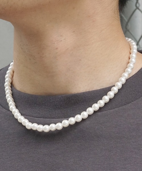 SBG by 7JEWELRY ネックレス アクリルパールネックレス メンズ
