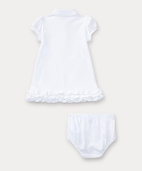 ワンピース ラッフルド ポロ ドレス＆ブルマー キッズ 子供服 女の子の画像