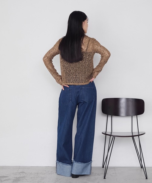 forksy.（フォルクシー） ワイドパンツ ジーンズ デニム デニムパンツ