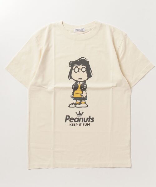 PEANUTS tシャツ ヘッドフォン スヌーピー/チャーリーブラウン/ウッド