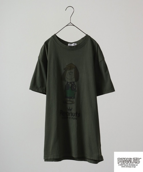 peanuts　チャーリーブラウンTシャツ スヌーピー チャーリーブラウン Tシャツシャツ[品番