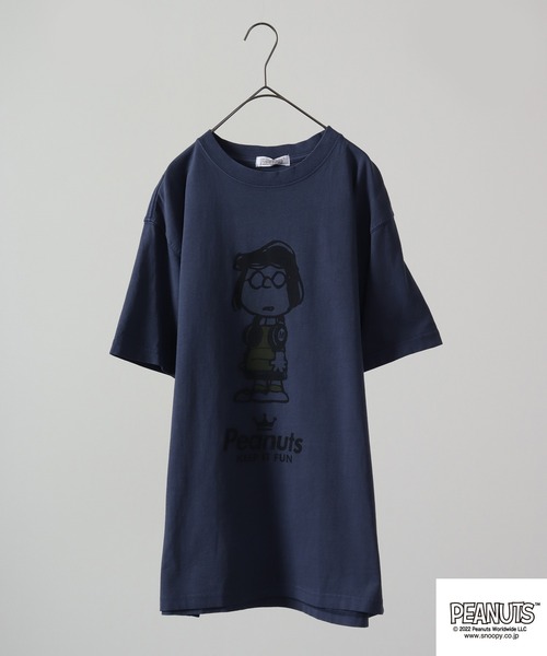 PEANUTS tシャツ 半袖 ヘッドフォン スヌーピー/チャーリーブラウン