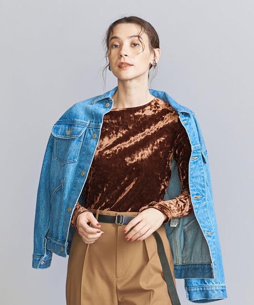 BEAUTY&amp;YOUTH  ベロアロングスリーブTシャツ BEAUTY＆YOUTH UNITED ARROWS tシャツ Tシャツ ベロアロングスリーブT