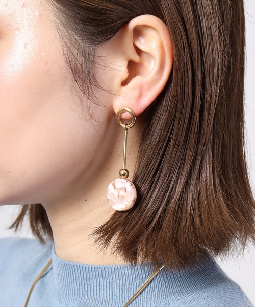MOSSEL NEW YORK ピアス ミックスカラードロップピアス レディース