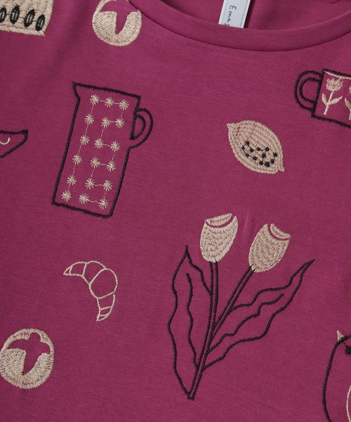 tシャツ EMAGO 日常2色刺繍T 半袖 レディース Emago tシャツ EMAGO 日常2色刺繍T 半袖 レディース : ZOZOTOWN