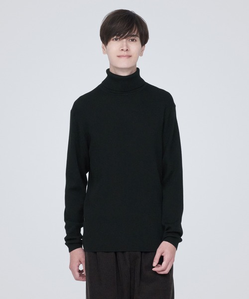 無印良品（MUJI） セーター ニット 洗えるウールリブタートルネック