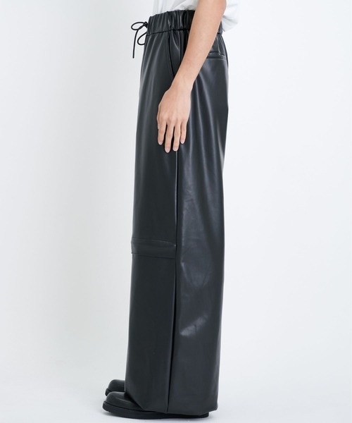 パンツ johnlawrencesullivan BLACK JOHNLAWRENCESULLIVAN - Nylon satin bomber pants” | chord