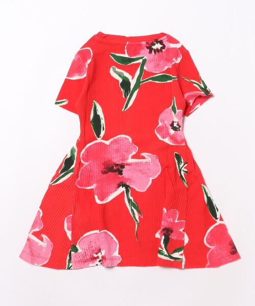 Desigual ワンピース 花柄 リブ編み ショートワンピース キッズ