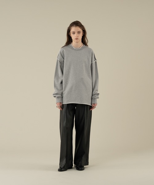 N°21 グレー カットアウト スウェット トップス