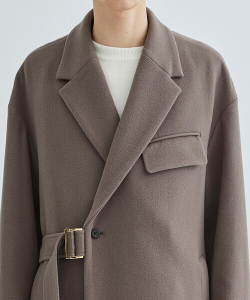 CULLNI tシャツ Lamb Wool Melton Tie Locken Coat メンズ : ZOZOTOWN