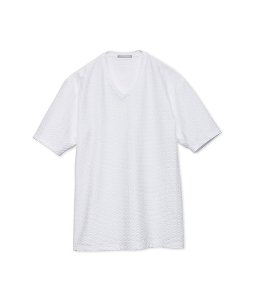 HIGH STREET∴RIPAウェーブパターン半袖Vネックカットソー HIGH STREET tシャツ STREET∴RIPAウェーブパターン半袖Vネック