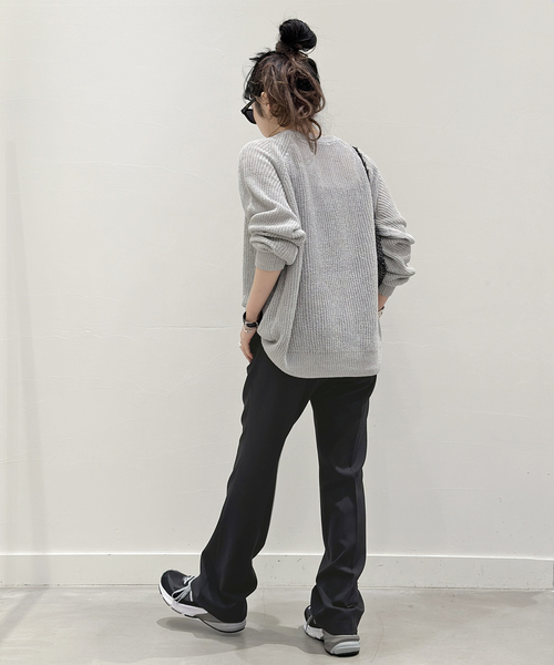 AP STUDIO パンツ スラックス スリムフレアパンツ レディース