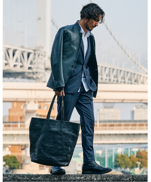 wjk トートバッグ KOBE LEATHER big tote bag メンズ レディース