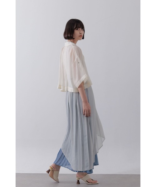 Limue スカート ラップレイヤードプリーツスカート : ZOZOTOWN