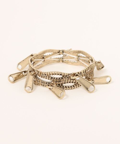 ブレスレット an meets zakka ファスナージップフリーサイズバングル