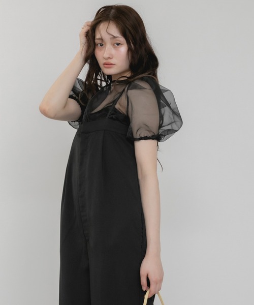 サロペット・オーバーオール・オールインワン TAIDAI SHEER LONG TOP HEILIS（ヘイリス） サロペット オーバーオール ツイルベアトップ