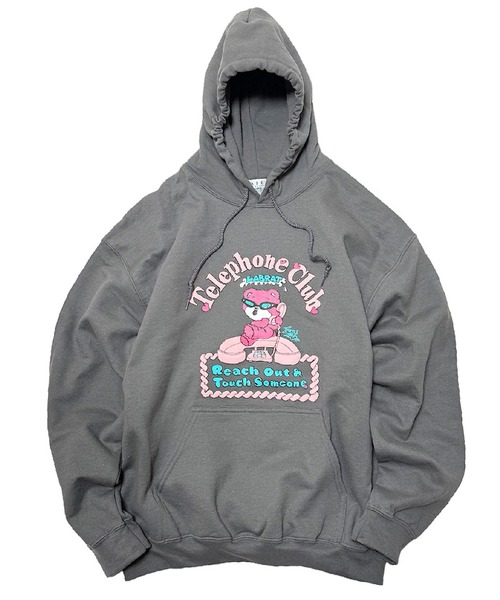 パーカー foxy illustrations × LABRAT 'Telephone Club' Hoodie レディース メンズ LABRAT パーカー foxy illustrations × 'Telephone Club' Hoodie