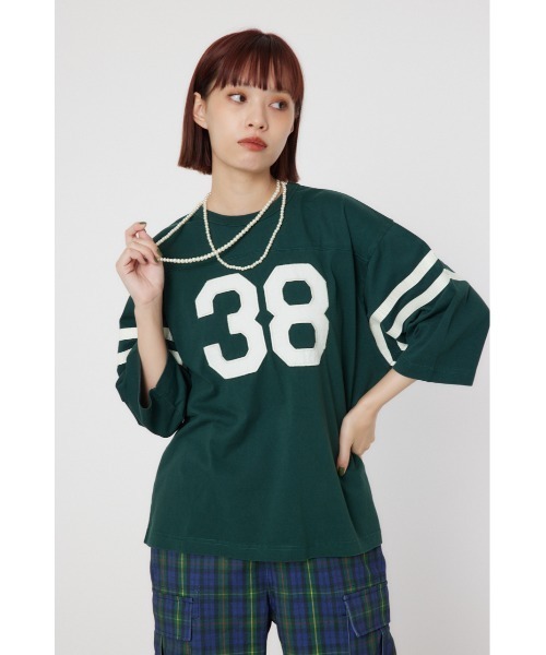 ★日本未入荷*PULL&BEAR*新作*Goodyear フットボールシャツ/GN★ RODEO CROWNS WIDE BOWL tシャツ GOOD OLD CLフットボールシャツ