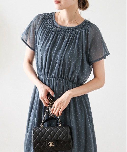 ☆新品、タグ付き☆ Ample 楊柳ドビードットワンピース ヤマダヤ Lajour｜楊柳ドビードットワンピース | Rakuten Fashion(楽天