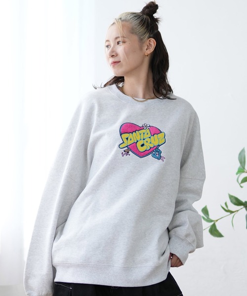 トレーナー スウェット 「ムラサキスポーツ限定」SANTACRUZ/サンタクルーズ サガラ刺繍 スウェット 502243333 レディース