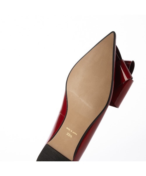 Mode et Jacomo リボンポインテッドトゥローヒールパンプス MODE ET JACOMO リボンポインテッドトゥローヒールパンプス