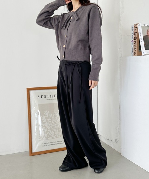 リボンモチーフニット/レディース/トップス ニット  長袖 ニット セーター リボンモチーフニット レディース : ZOZOTOWN