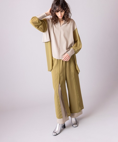 美品★OSMOSIS★ヘンリーネックフレアーロングブラウス 91696299_151_d_240.jpg