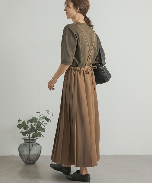 URBAN RESEARCH DOORS スカート プリーツサロペットスカート