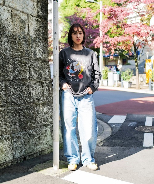 ピーターパン 古着 Tシャツ シルエット ディズニー FREAK'S STORE｜【DISNEY Perter Pan】 ビッグフロントプリントT