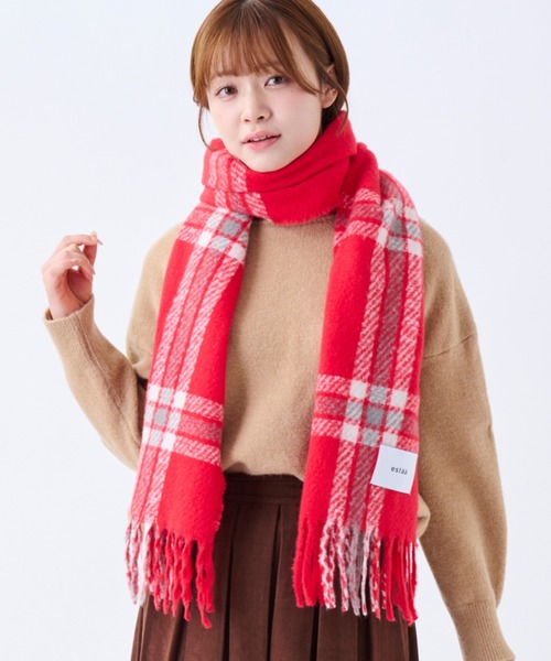 estaa（エスタ） ストール マフラー 洗えるストール ”ツイードライク