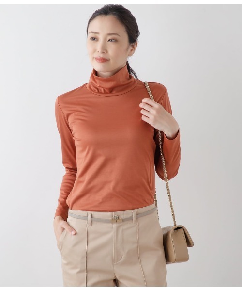 【美品】タートルネック カットソー NEWYORKER（ニューヨーカー） tシャツ コットンスムース