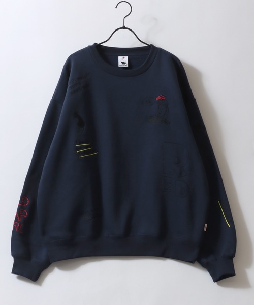 スウェットトップス ·͜·♡様 スウェットライク衿付きロゴプルオーバー（ニット/セーター） | ZAMPA