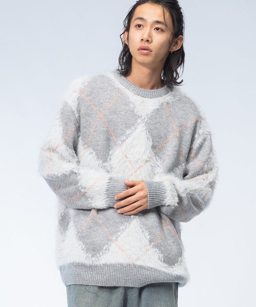 WOODENDOLL セーター ニット アーガイル柄 シャギーニット ニット