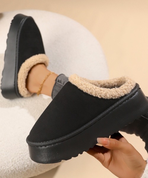 スリッポン もこもこ フェイクムートン レディース : ZOZOTOWN Yahoo