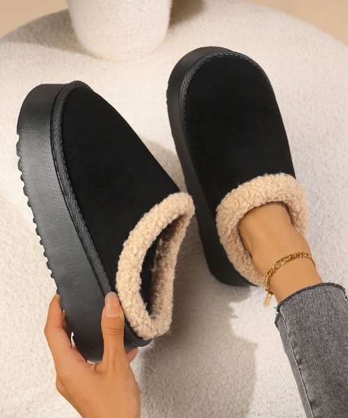 スリッポン もこもこ フェイクムートン レディース : ZOZOTOWN Yahoo