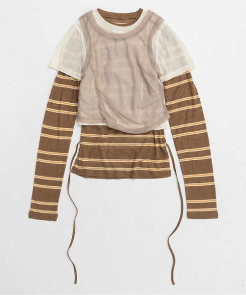 MAISON SPECIAL tシャツ Multiway Layered Tops/マルチ
