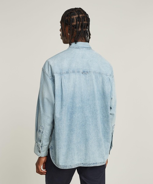 G-STAR RAW シャツ PLEATED 2-POCKET BOXY SHIRT/2ポケットボックス
