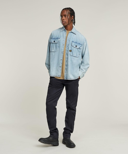G-STAR RAW シャツ PLEATED 2-POCKET BOXY SHIRT/2ポケットボックス