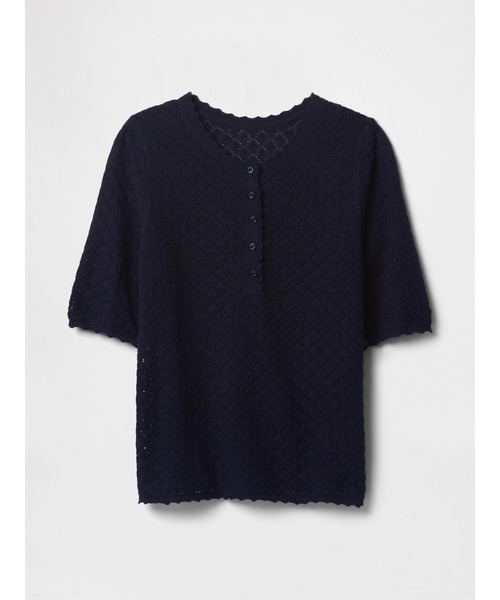 ニット セーター ポインテールニット リネンブレンド セーター レディース GAP ニット セーター リネンブレンド ポインテール ヘンリー