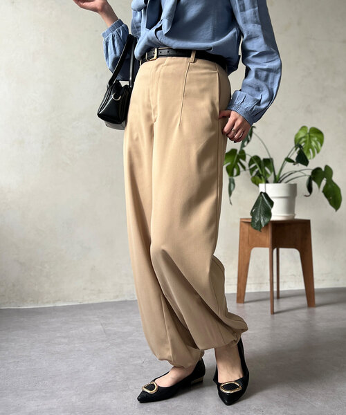 Chez toi（シェトワ） パンツ 裾ダーツコクーンパンツ レディース