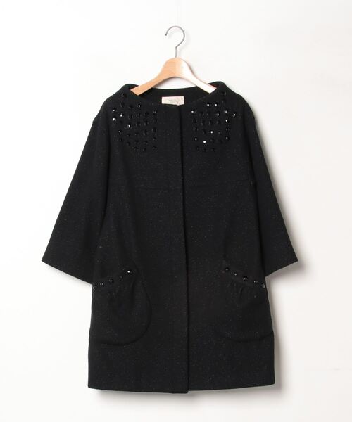 FRAY I.D（フレイ・アイディー） ノーカラーコート 1 ブラック