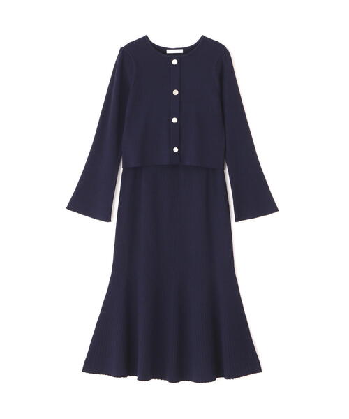 PROPORTION BODY DRESSING ワンピース キラ釦リブニット