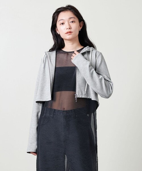パーカー 「MARW UNITED ARROWS」ショート ジップアップ パーカー レディース MARW UNITED ARROWS パーカー 「MARW ARROWS」ショート ジップ